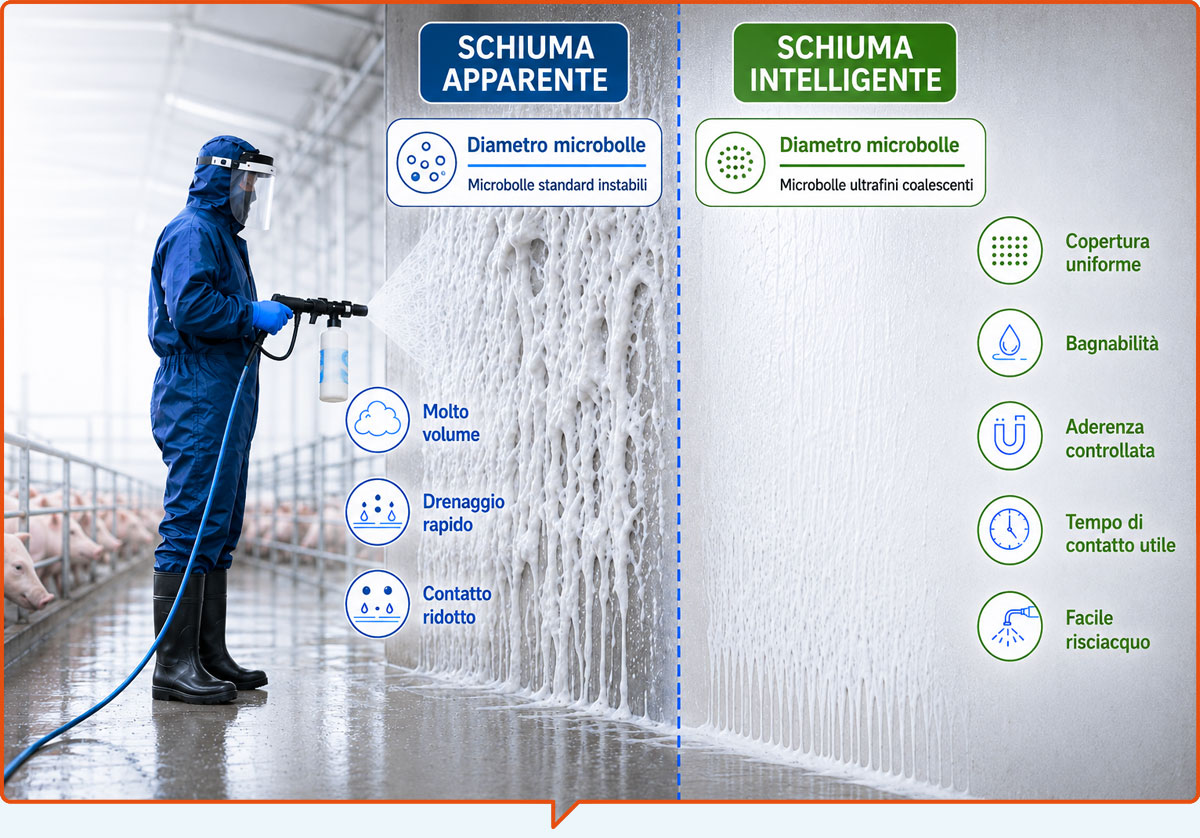 Perche più schiuma non significa necessariamente migliore azione detergente?